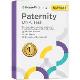 HomePaternity Express DNA Paternity Testing for Child and Father, Next-Day Results, Over 99.999% Confidence, All Fees Included, Includes Overnight Return Shipping to Lab