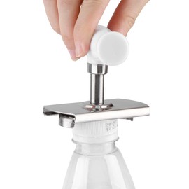 Abridor de Frascos Y Botellas, Práctico Abrebotellas Ajustable de Acero Inoxidable Abridor de Tapas de Frascos Herramienta Manual de Cocina