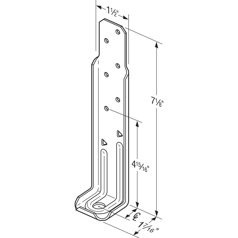 Simpson Strong-Tie DTT1Z DTT1Z ZMAX Galvanized Deck Tension Tie for
