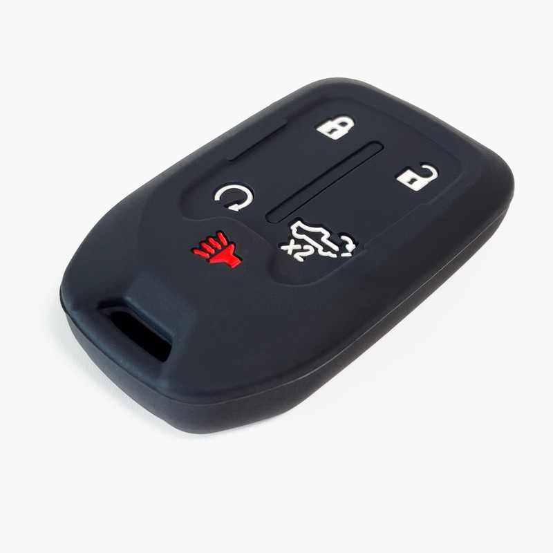 2-Pack Click&Fit Silicone Key Fob Covers Compatible with Chevy Silverado