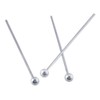 100pcs Sterling Silver Round Ball Pins 35mm (1.5 inch) For