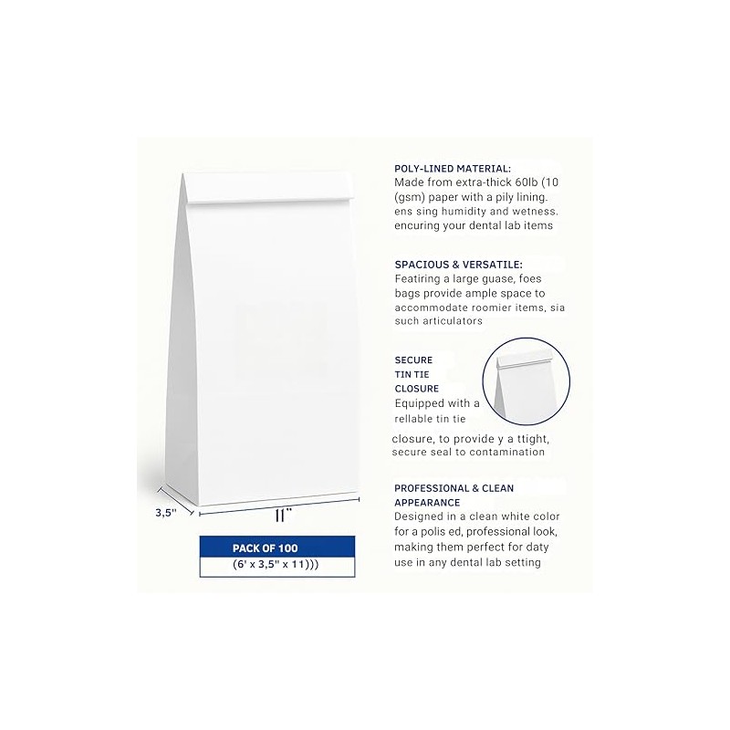 DDM International Dental Lab Delivery Bags - Pack of 100