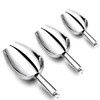 Stainless Steel Scoop Set of 3 (3-5-8 Ounce), E-far Small