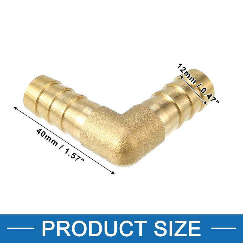 A ABSOPRO 12mm Right Angle Hose Barb Barb Tube Pipe