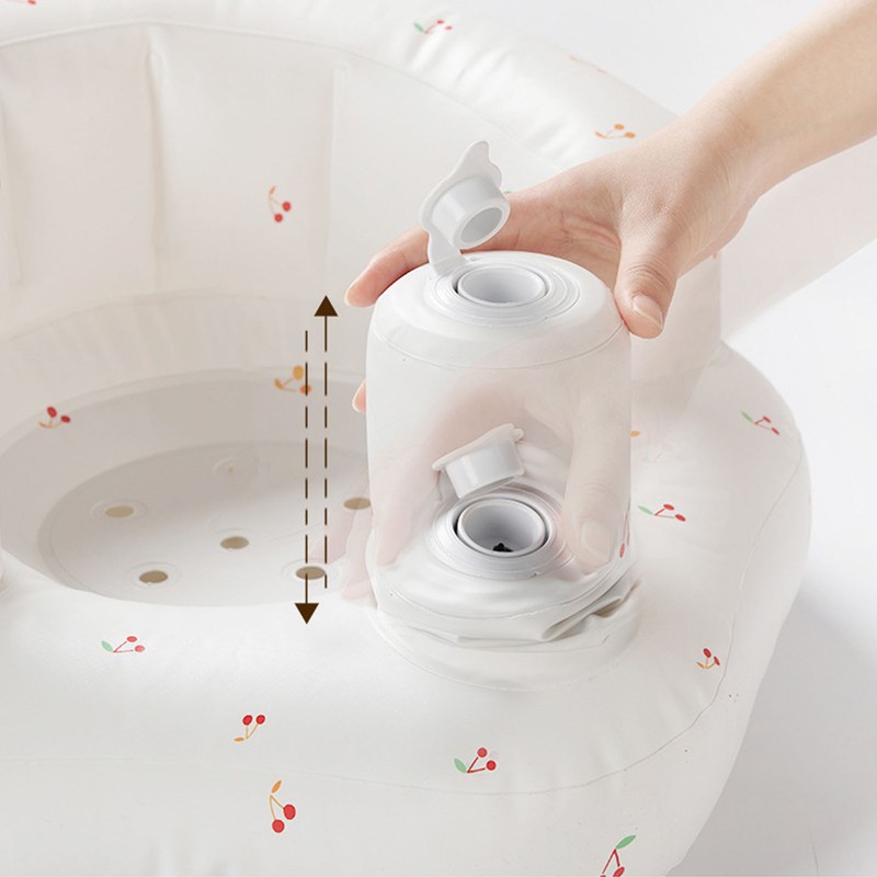 Baby Inflatable Seat with Air Pump Back Portable Safe Soft