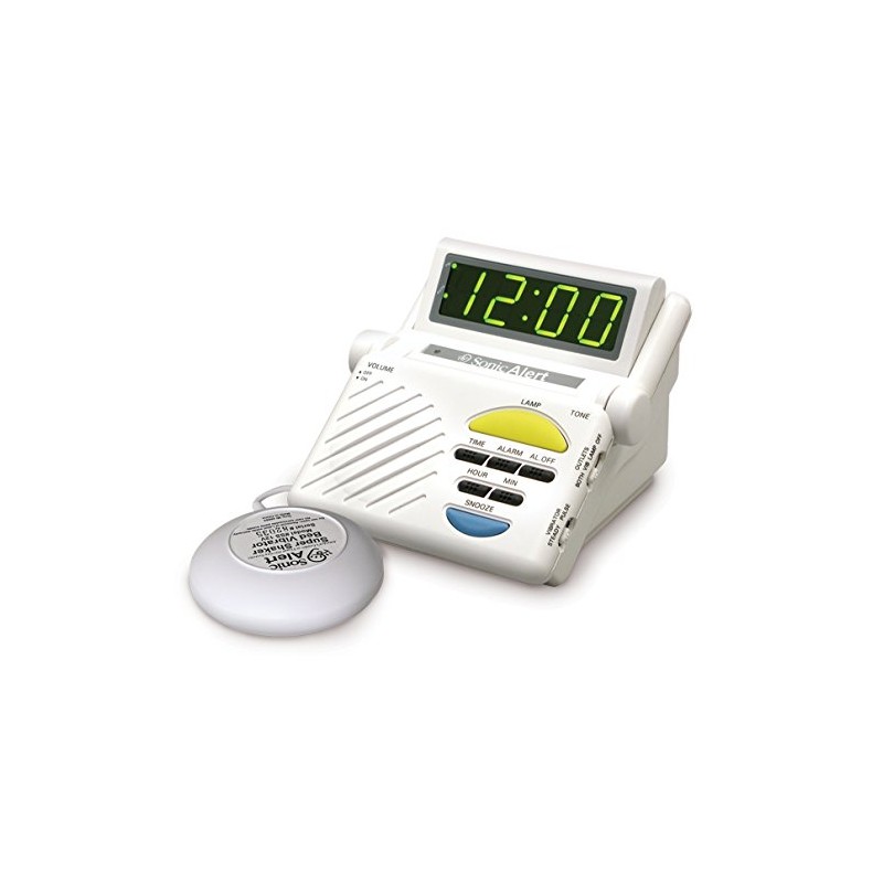 Sonic Alert SB1000SS Boom Alarm Clock with Bed Shaker