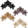 Surviguard Pack of 4 Flower Claw Clips, Non-Slip Matte Flower