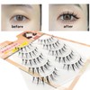 GRTUFOBA 5 Pairs 3D Natural Top Eyelashes Transparent Shaft Soft
