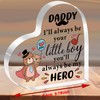 SMARGO Daddy Gifts from Son Heart-Shaped Acrylic Plaque Gifts for