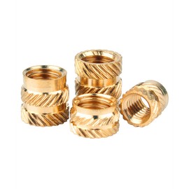 M5*5 * 7(100pcs) Embedment Nut Thread Brass Knurled Nuts, Threaded Heat Set for Printing 3D Printer and More Projects
