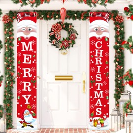 Christmas Banner, Merry Christmas Banner, Christmas Porch Banner, Merry Christmas Banner, Christmas Porch Sign, for Home, Door, New Year, Christmas Decoration