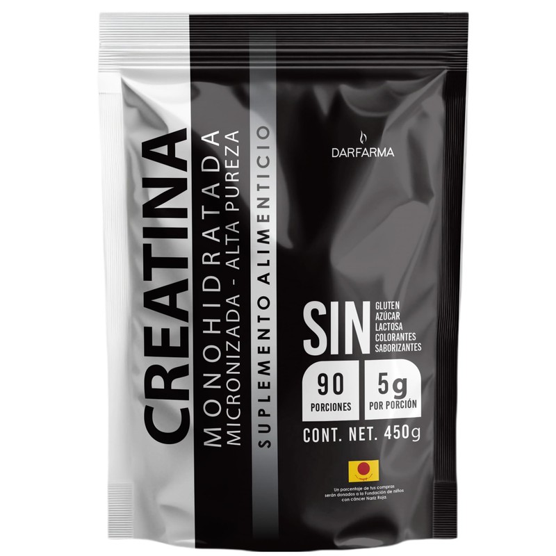 Creatina Monohidratada de Máxima Pureza en Polvo, Sin Sabor y