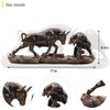 Irayin Wall Street Bull & Bear Battle Resin Statue, Abstract