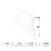 Pipe Connector Type 2, T-Piece Short, Diameter 48.3 mm