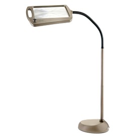 daylight 24 402039-BRNZ Full Page 8 x 10 Inch LED Illuminated Floor, Bronze Magnifier Lamp