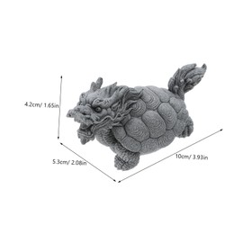 VICASKY Dragon Turtle Statue Handpainted Chinese Feng Shui Decor Artistic for Home Tea Pet Figurine Detailed Craftsmanship for Prosperity and Wealth
