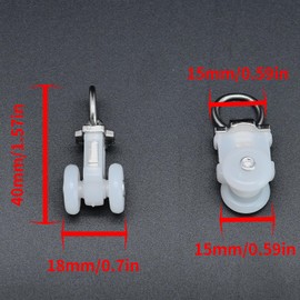 Surf turtle Curtain Glider Hooks 30 Pcs Aluminium Alloy Track Rail Runner,Mute Wheel Rollers,Ceiling Glider,Shower Curtain Tracks for Window Tracks Rail Rod Room Dividers