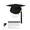 Newrara Graduation Unisex Matte Adult Graduation Cap with Tassel (Black)