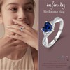 CARICY 925 Sterling Silver Infinity Heart Ring September Sapphire Birthstone