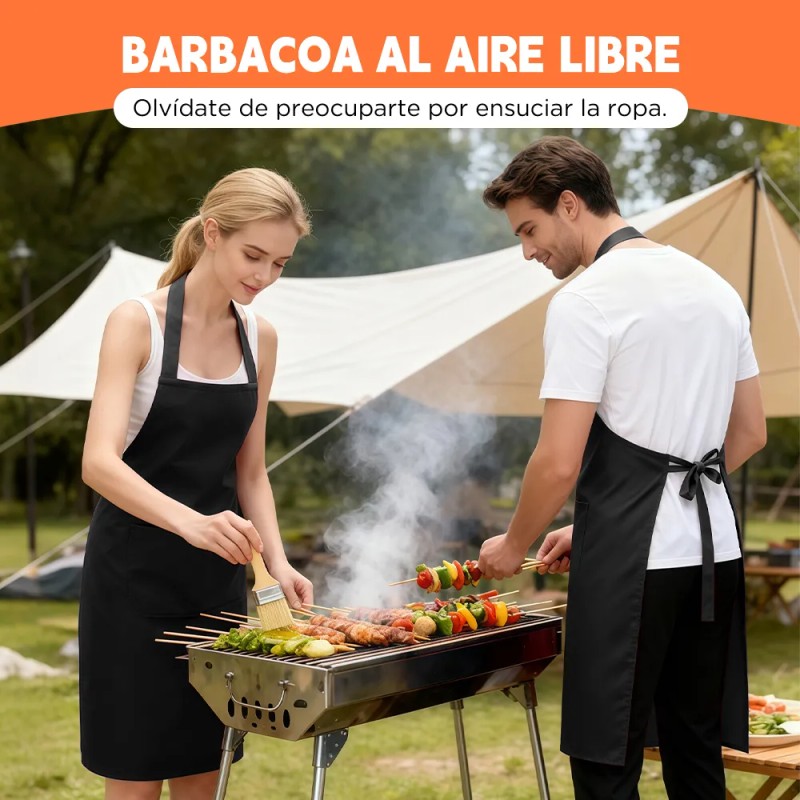 10 Pzs Mandil Delantal Para Chef Meseros Barbería Pintores