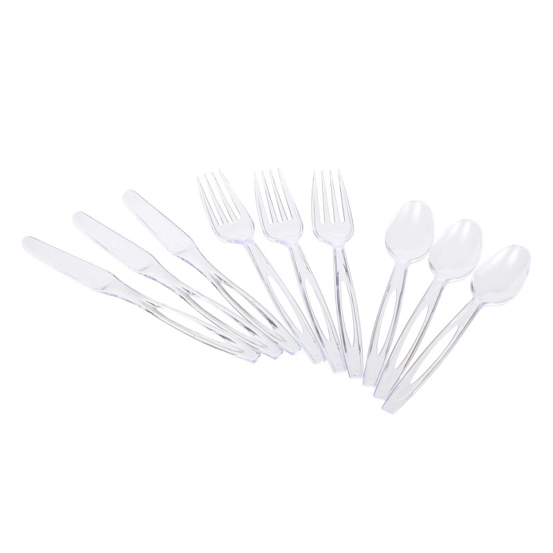 Glad 240 Count Clear Plastic Cutlery Set Forks Knives Spoons