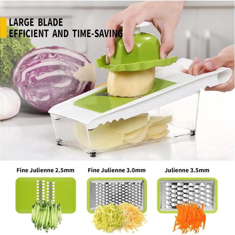 ADODU Graters For Kitchen, Cheese Grater with Container, Mandoline Slicer