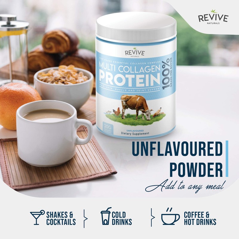 Multi Collagen Protein Powder 400g - Types I, II, III,