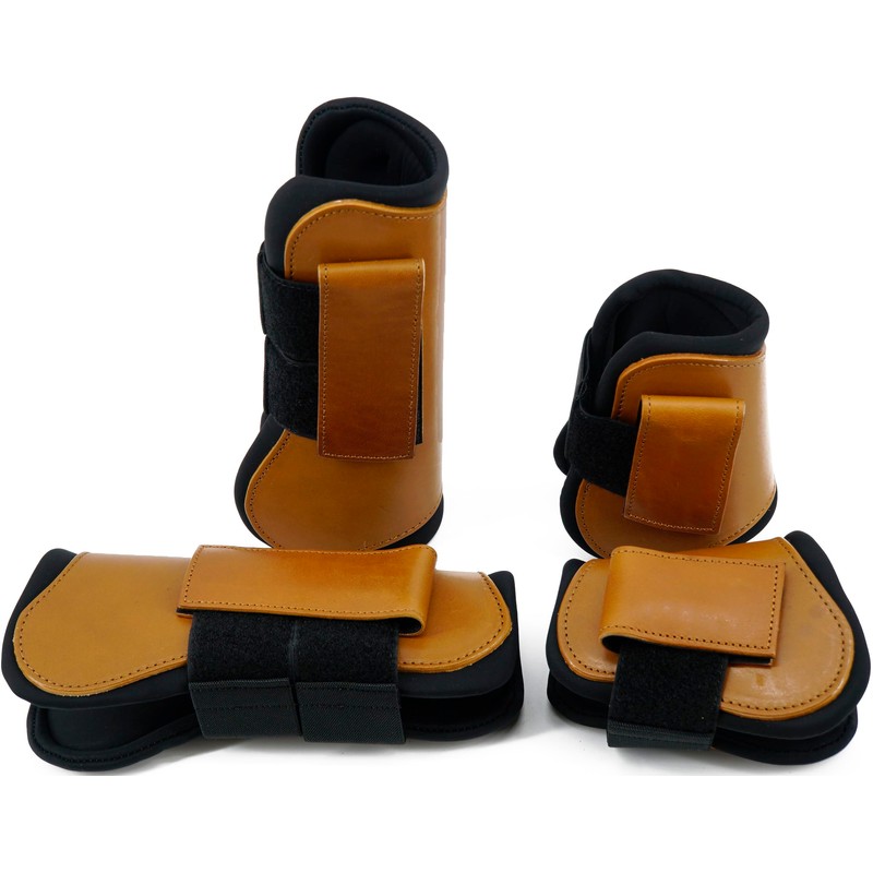 QMYBROW Horse Tendon Brushing Boots Open Front & Fetlock Boot