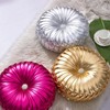 EUCIOR Gold Throw Pillows,Circular Pillow,Pumpkin Pleated Handmade Throw Pillows,Gold Pillows,Smooth
