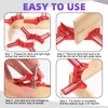 Swpeet 4Pcs 3" Aluminum Alloy Red 90 Degree Right Angle