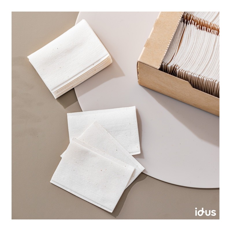 [Vegan Certification] 300 sheets of unbleached, non-fluorescent pure cotton 3-ply