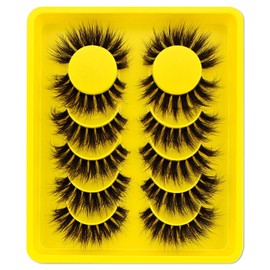 6 Paare Clear Band Künstliche Wimpern Katzenauge, 15mm Flauschiges Cat-Eye Russische Volume Strip Lashes D Curly Wispy Falsche Wimpern Natural Look Wimpern Extensions(811)