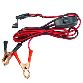 YIXIN 7.9FT SAE 16AWG Wire Harness with On/Off Switch Gold Alligator Clips,12V Sprayer Parts Switch Wire Harness with Lamp,for Sprayers,Tractors,ATV,UTV,and Other Battery Power Supplie (Golden)