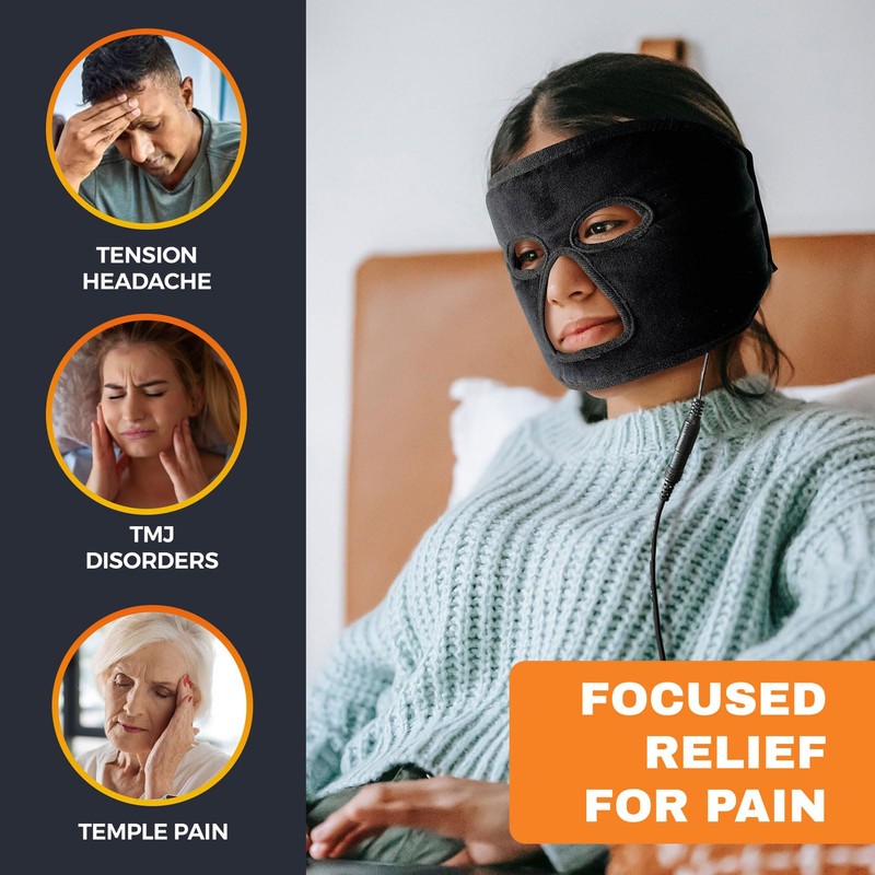 ELEKHEAL EX-Large Heated Face Mask with Eye Cutouts for Sinusitis,