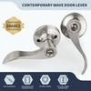 LOQRON Wave Style Door Lever Keyed Entry Door Handle with