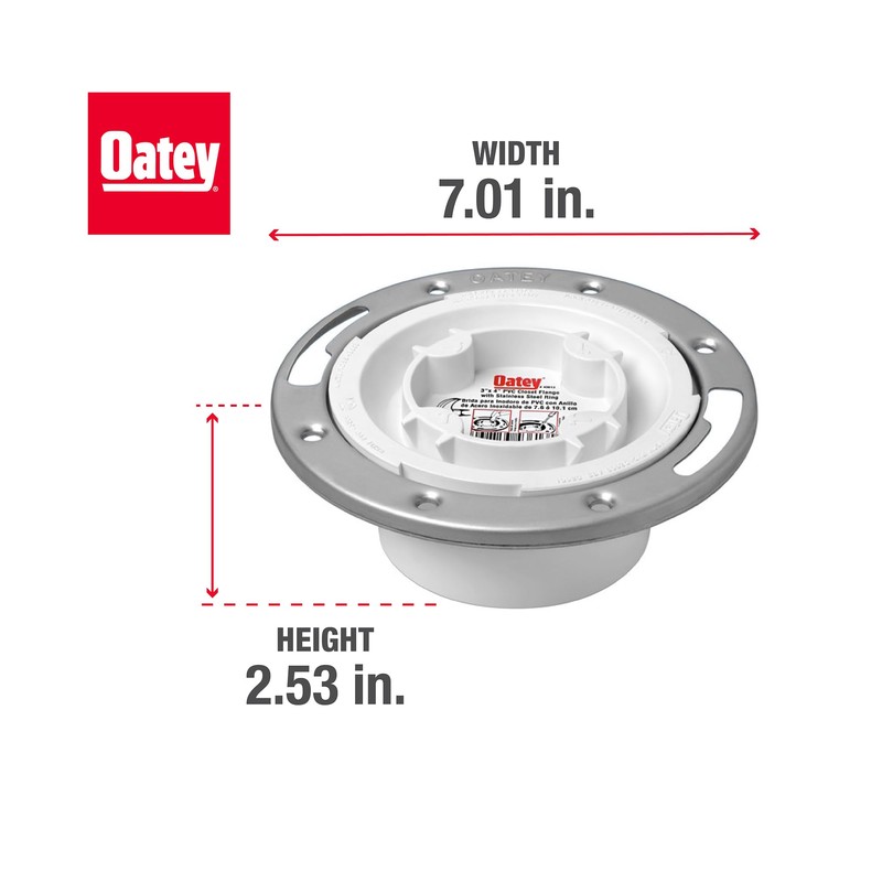 Oatey 43613 3 in. or 4 in. Fast Set White