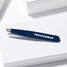 Tweezerman Tweezerman Exclusive Evening Blue Mini Slant Tweezer - Tweezers for Eyebrows, Travel Tweezers for Eyebrows, Facial Hair, Ingrown Hair