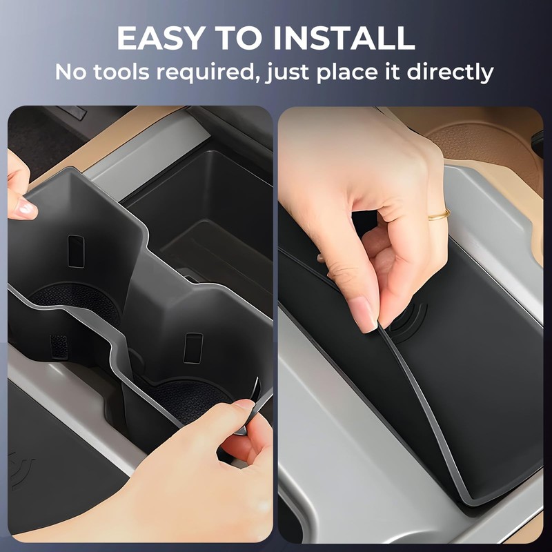 KATORN Cup Holder Insert & Wireless Charging Protective Mat for