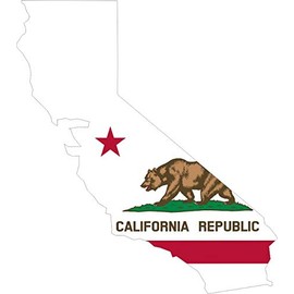 StickerTalk Die Cut California Flag Vinyl Sticker, 4 inches by 4.5 inches