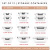 JoyJolt 24pc Borosilicate Glass Storage Containers with Lids | 12