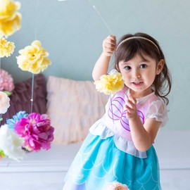 Monoii Princess Apron Dress, Children's Ariel, Little Mermaid, Mermaid Apron Dress, Kids One-Piece, Girls' Princess Dress, Children's Princess, Little Princess, Halloween Cosplay Costume e0145