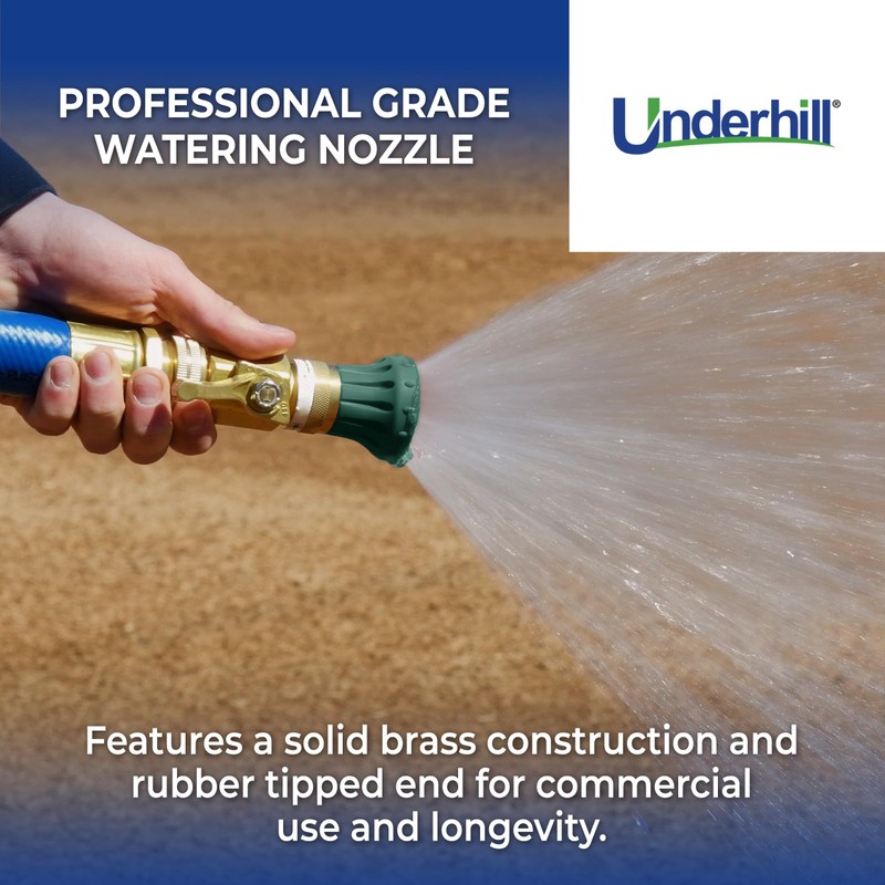Underhill Precision Rainmaker Garden Water Hose Nozzle, Sprayer, 23 GPM