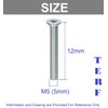 TERF® M5 X 12mm Pozi Countersunk Machine Screw M5 (5mm)