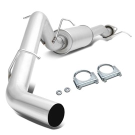 Auto Dynasty 3 inch Round Muffler Tip Catback Exhaust System Compatible with 15-16 Colorado Canyon Extended/Crew Cab, Stainless Steel