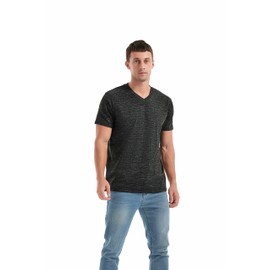 KLIEGOU Men's V Neck T Shirts - Casual Stylish Fitted Tees for Men 1 Black XXL