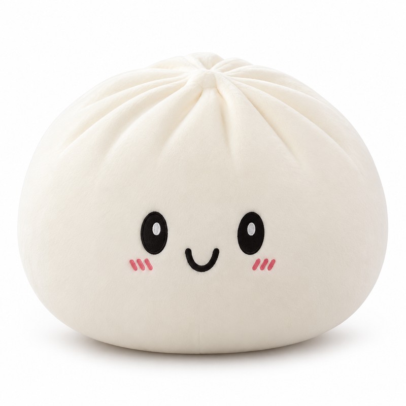 Cute Giant Dumpling Plush Pillow – Soft Squishy Stuffed Toy