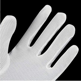 KALOKAKU Anti-slip White Gloves, Taxi, Train, Bus, Driver, Hand Button, White, Security Guard, Inductor, Nursing, Light Work, One Size Fits All (10 Pairs)
