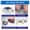 M6 Nylon Insert Lock Nuts, 20pcs 6mm Stainless Steel Hex