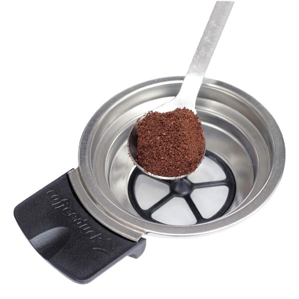 KF Coffeeduck Ecopad - Coffee Pod Holder - Refillable Pod Holder - Coffee Filter - Permanent Filter - for Many Senseo Latte Quadrante