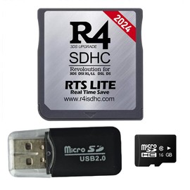 Pro Version 16GB Micro SDHC Dual Core Revolution Cartridge Compatible with New 2DS/3DS/LL/XL NDSL NDSI, Include a Card Adapter, NO Timebomb, Preloaded Plug and Play, Silver